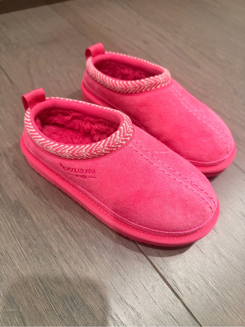 Koolaburra Kids Cozy Slip-On Footies in Hot Pink